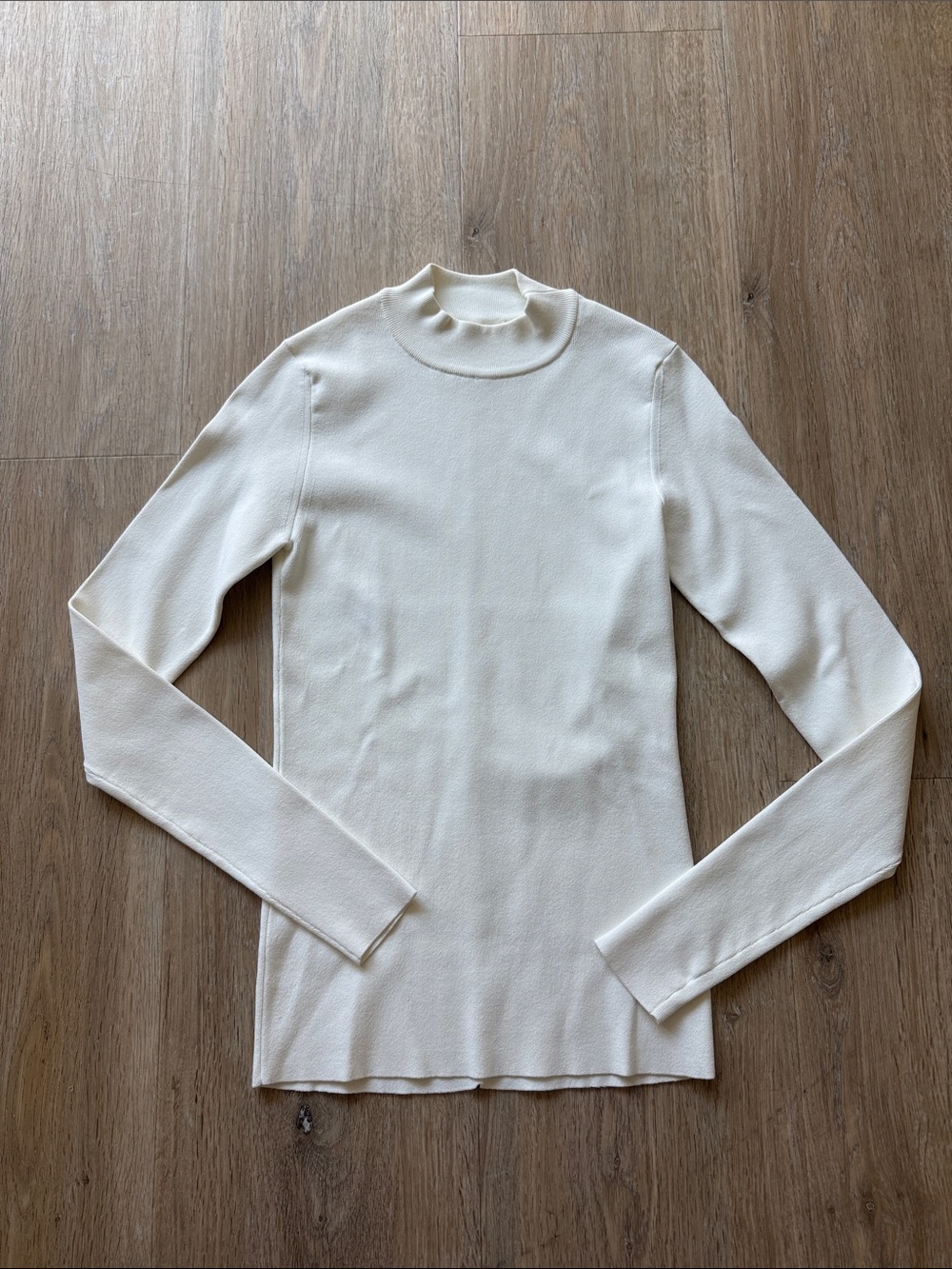 The Row White/Bone Mock Neck Long Sleeve Top XS